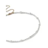 Goldtone & Faux Pearl Chain Necklace