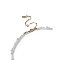 Goldtone & Faux Pearl Chain Necklace