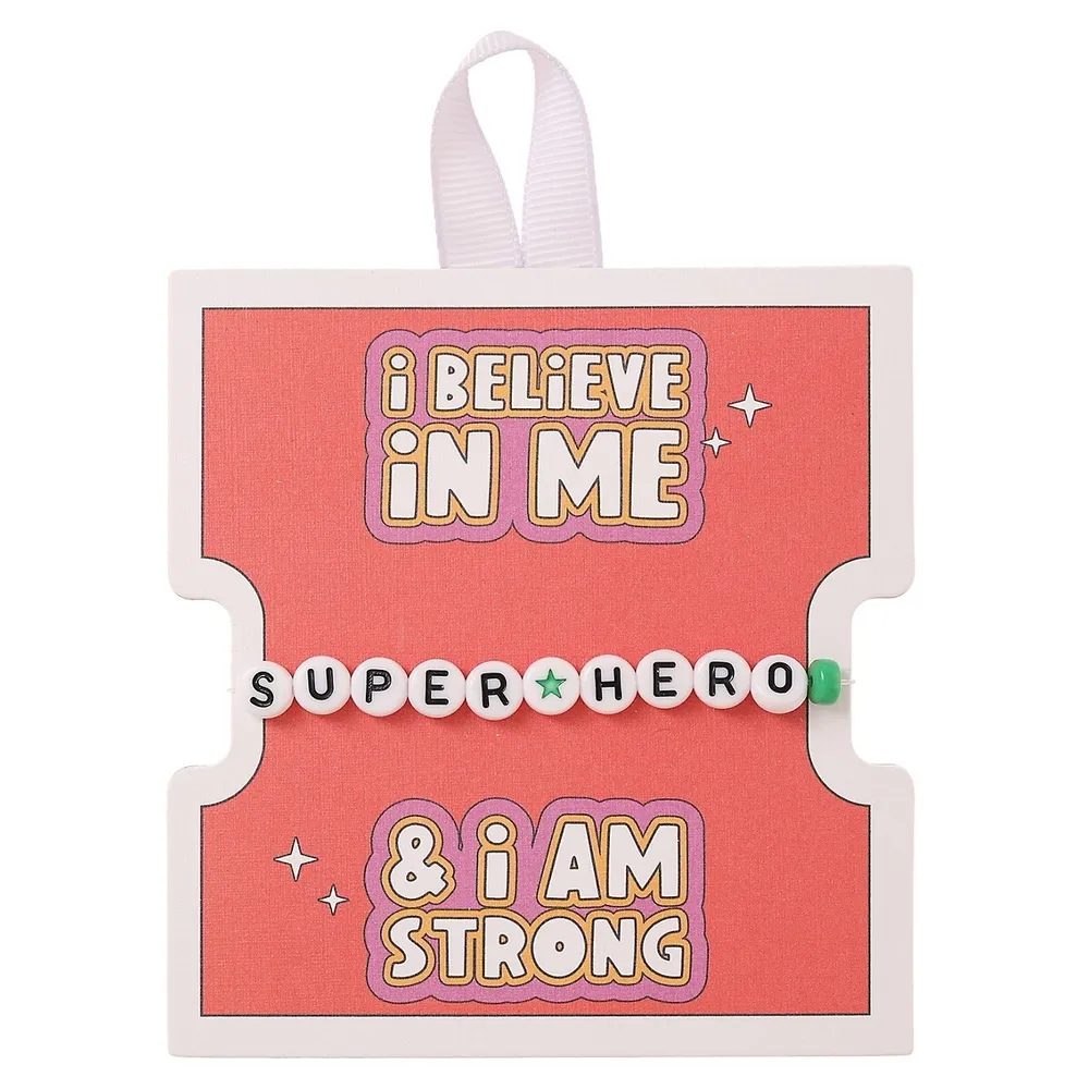 Kid's Believe Beaded Super Hero Bracelet