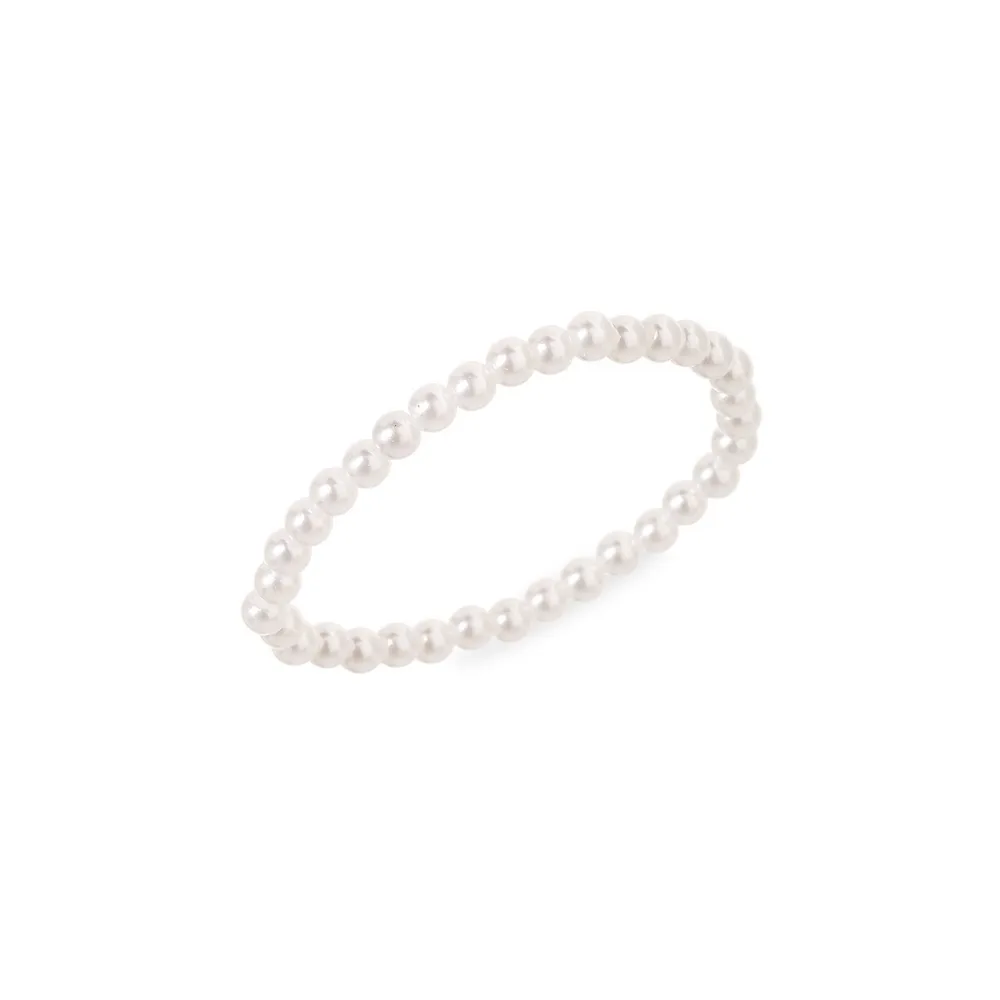 Faux-Pearl Beaded Bracelet