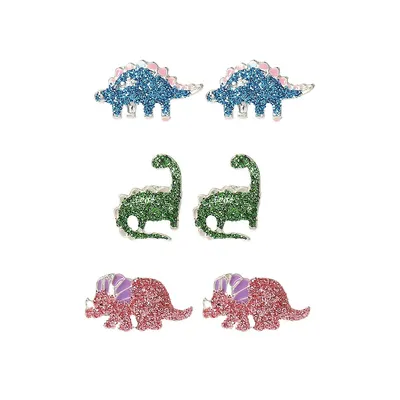 3-Pair Dino Stud Earrings Set