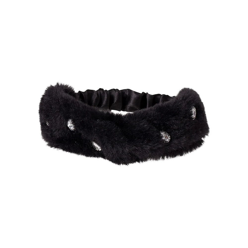 Faux Fur Embellished Bandeau