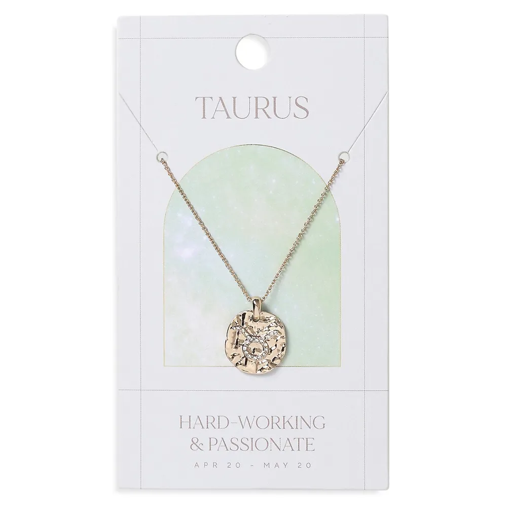 Goldtone & Crystal Taurus Horoscope Ditzy Necklace