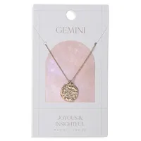 Goldtone & Crystal Gemini Horoscope Ditzy Necklace