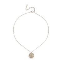 Goldtone & Crystal Cancer Horoscope Ditzy Necklace