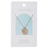 Goldtone & Crystal Cancer Horoscope Ditzy Necklace