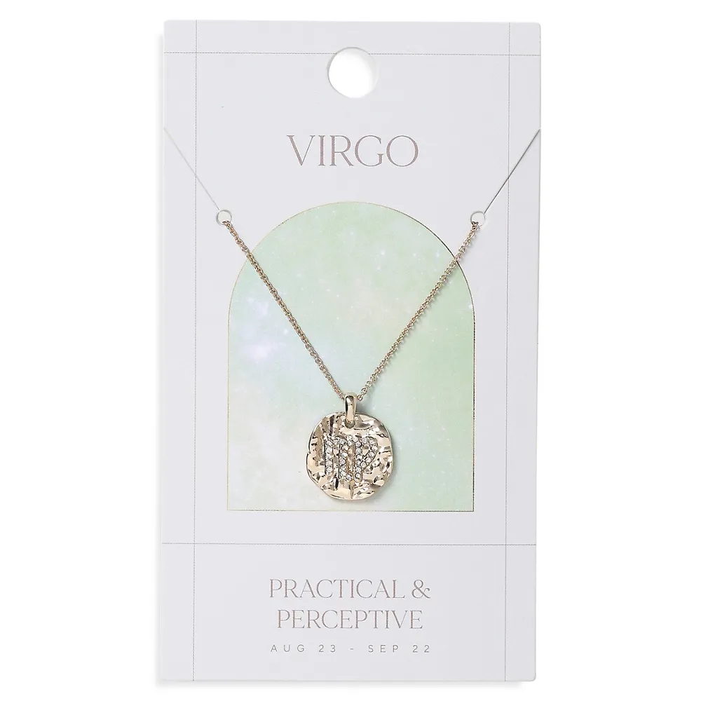 Goldtone & Crystal Virgo Horoscope Ditzy Necklace