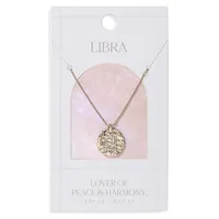 Goldtone & Crystal Libra Horoscope Ditzy Necklace