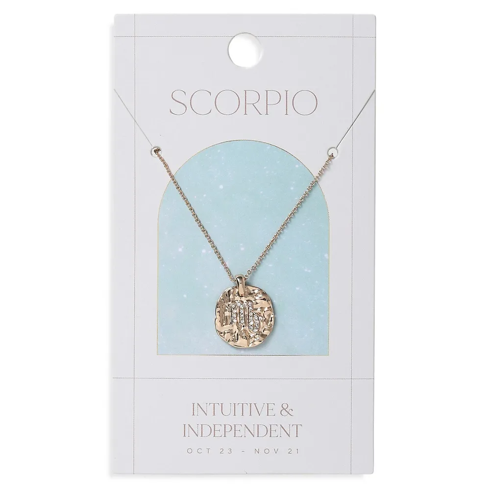 Goldtone & Crystal Scorpio Horoscope Ditzy Necklace