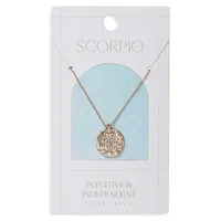 Goldtone & Crystal Scorpio Horoscope Ditzy Necklace