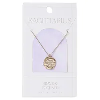 Goldtone & Crystal Sagittarius Horoscope Ditzy Necklace