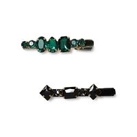 2-Piece Velvet Gem Clips