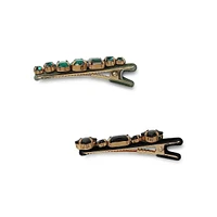 2-Piece Velvet Gem Clips