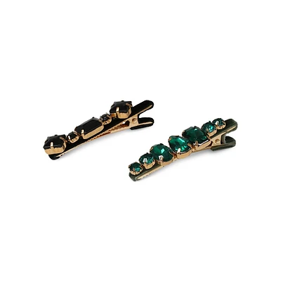 2-Piece Velvet Gem Clips