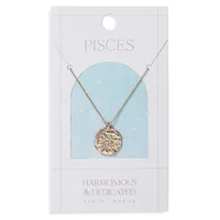 Goldtone & Crystal Pisces Horoscope Ditzy Necklace