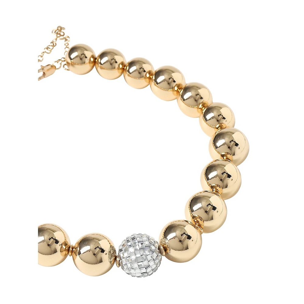 Goldtone Ball Bead Necklace