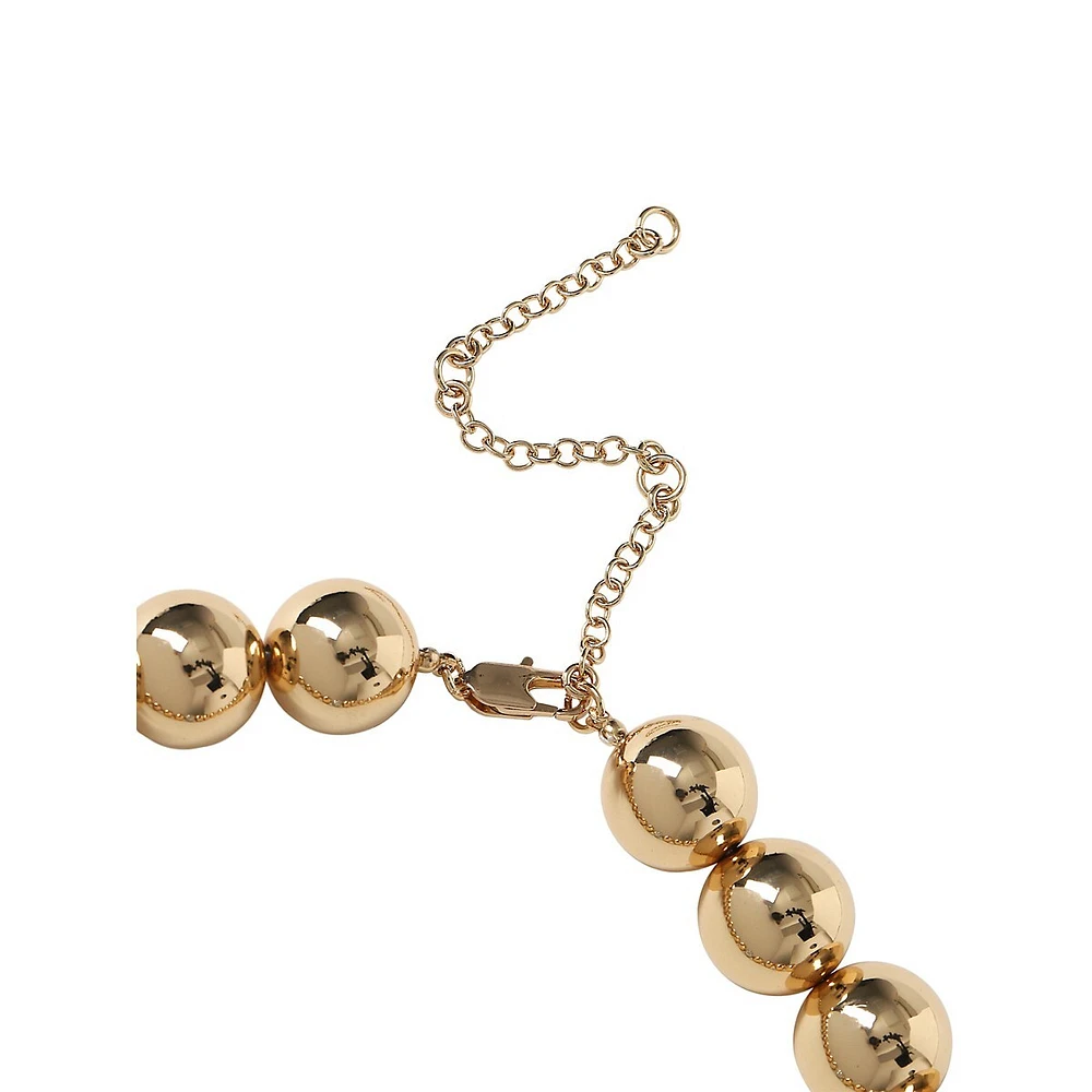 Goldtone Ball Bead Necklace