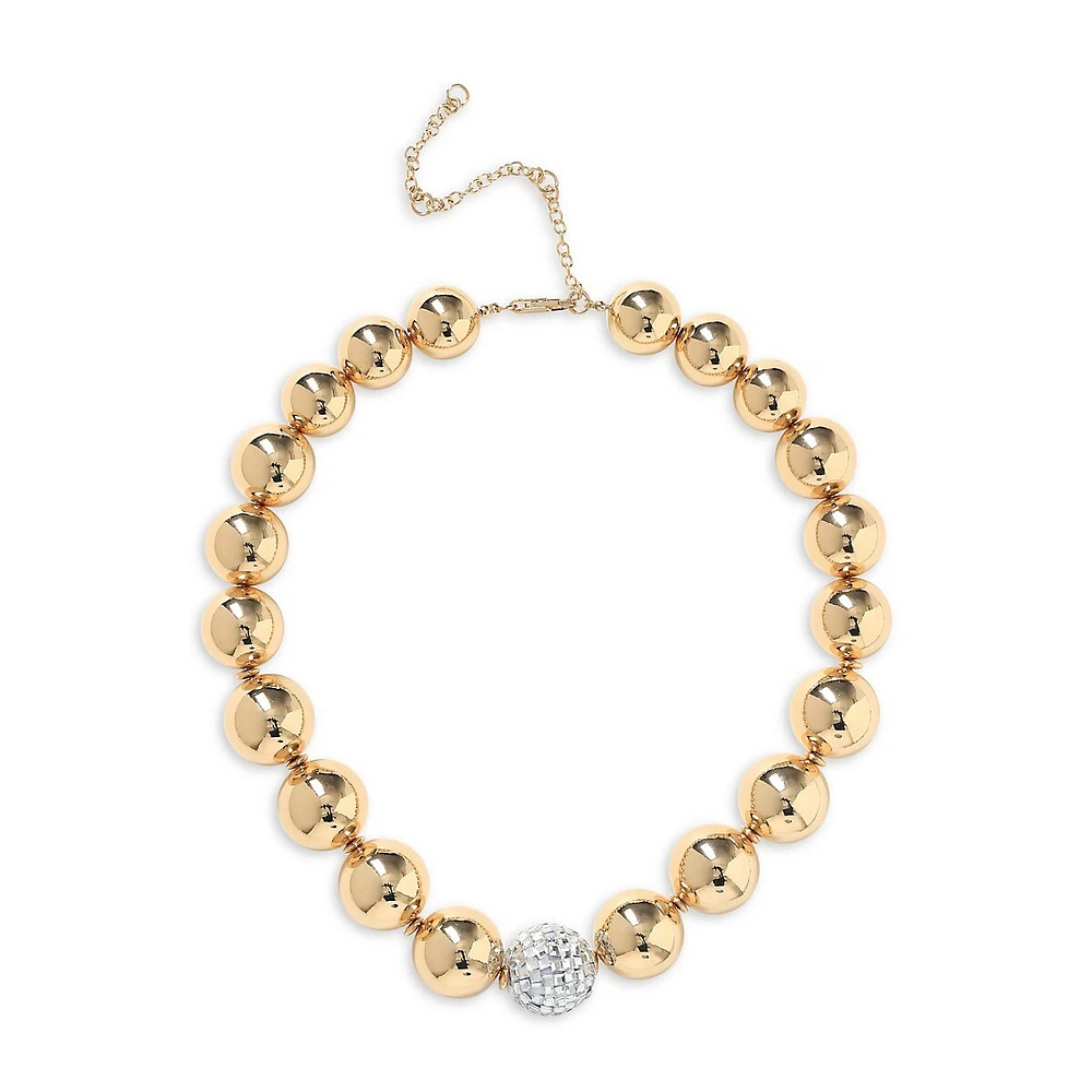 Goldtone Ball Bead Necklace