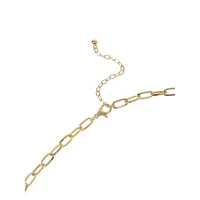 Goldtone Heart Pendant Chain Necklace