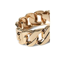 Goldtone Curb Chain Bangle