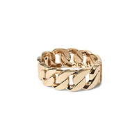 Goldtone Curb Chain Bangle