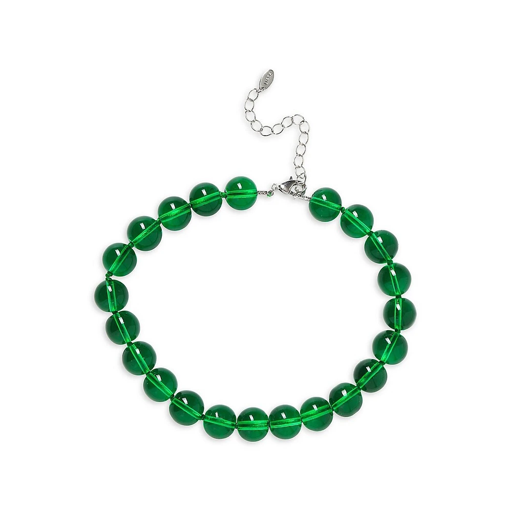 Green Chunky Ball Necklace