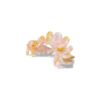 Pink Marble-Print Claw Hair Clip