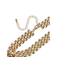 Goldtone Ball Choker Necklace