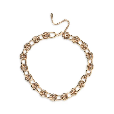 Goldtone Knotted Chain Necklace