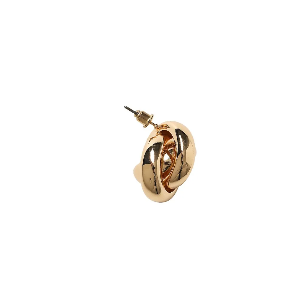 Goldtone Knot Stud Earrings