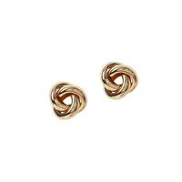 Goldtone Knot Stud Earrings