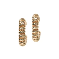 Goldtone Spiral Hoop Earrings