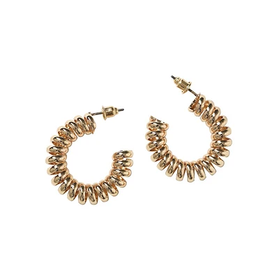 Goldtone Spiral Hoop Earrings