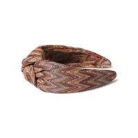Zigzag-Print Knotted Hair Band