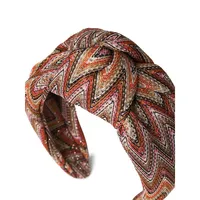 Zigzag-Print Knotted Hair Band