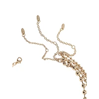 Mixed-Metal Multi-Row Ball Chain Necklace