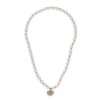 Kid's Goldtone, Faux Pearl & Crystal Shell Necklace