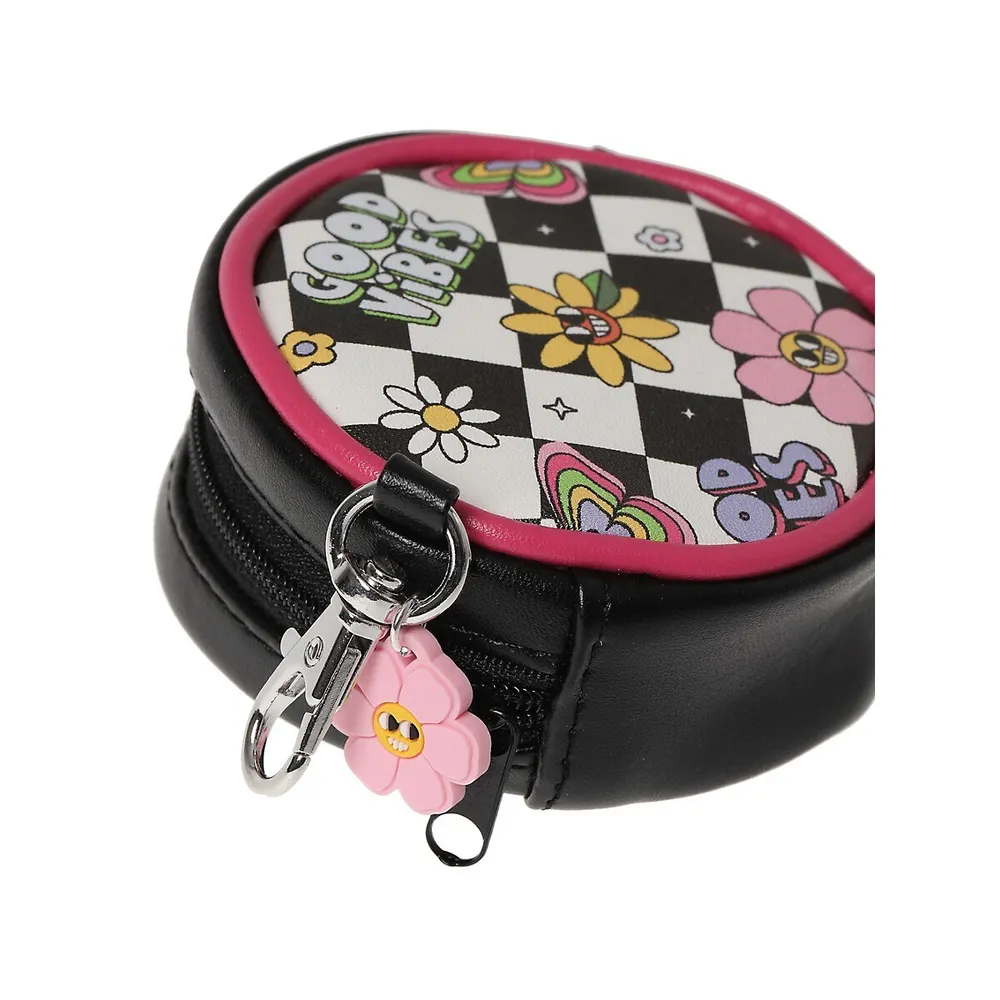 Kid's Printed Checks Purse Charm