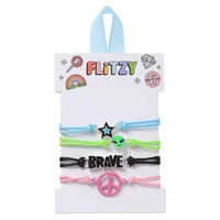 Kid's 4-Piece Alien Motif Bracelet Set