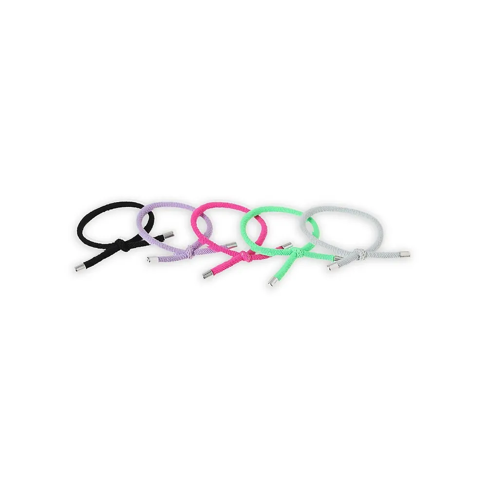 Kid's 5-Piece Bow Ponio Hair Tie Set