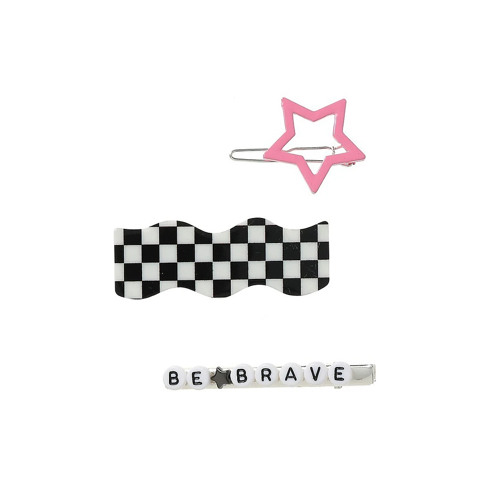 Kid's 3-Piece Be Brave Clip Set