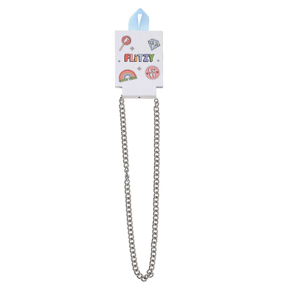 Kid's Silvertone Chain Necklace