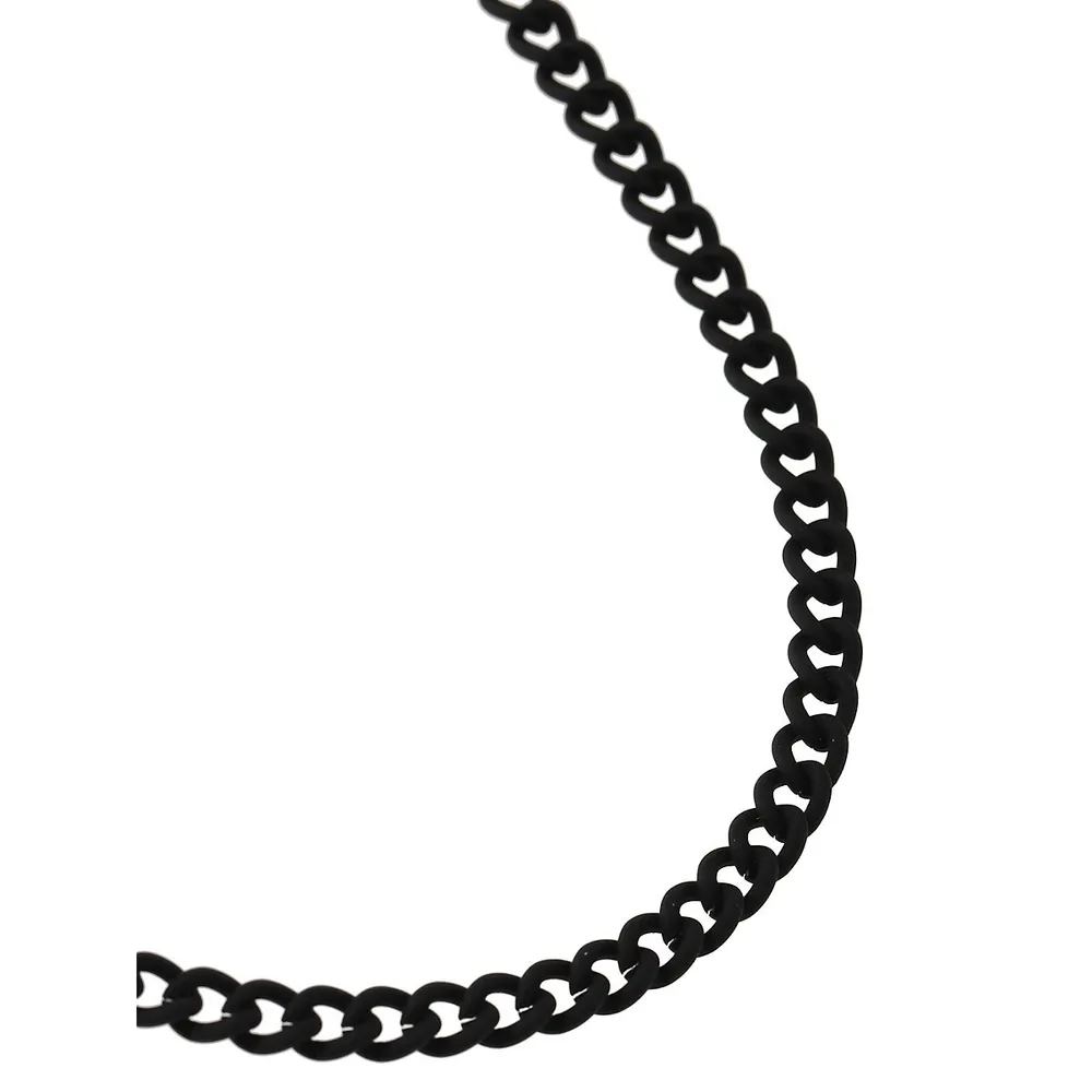 Kid's Black-Tone Chain-Link Necklace