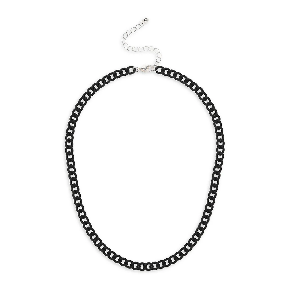 Kid's Black-Tone Chain-Link Necklace