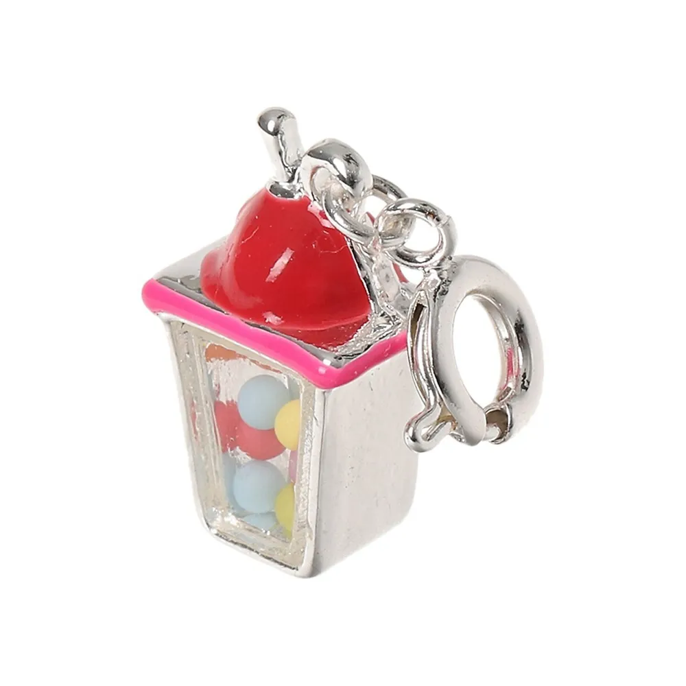 Kid's Silvertone Bubble Cup Shaker Charm