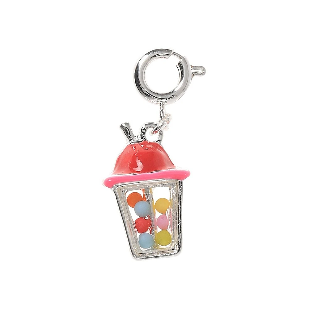 Kid's Silvertone Bubble Cup Shaker Charm