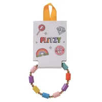 Kid's Goldtone & Beads Rainbow Bracelet