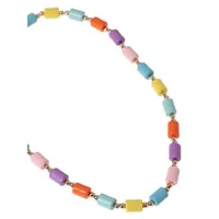 Kid's Goldtone & Beads Rainbow Necklace
