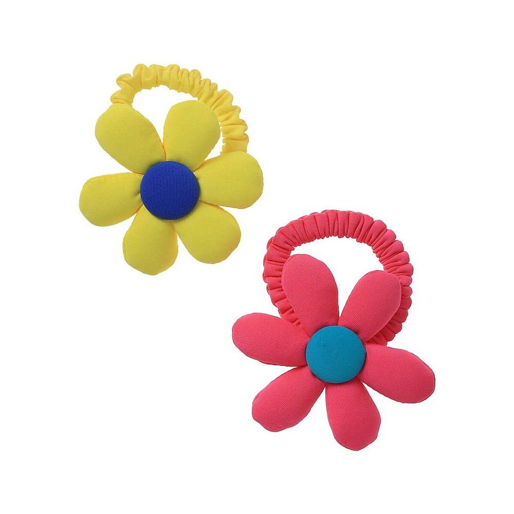 Kid's 2-Piece Large Flower Hairband Set