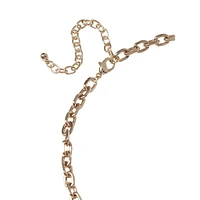 Goldtone T-Bar Pendant Necklace